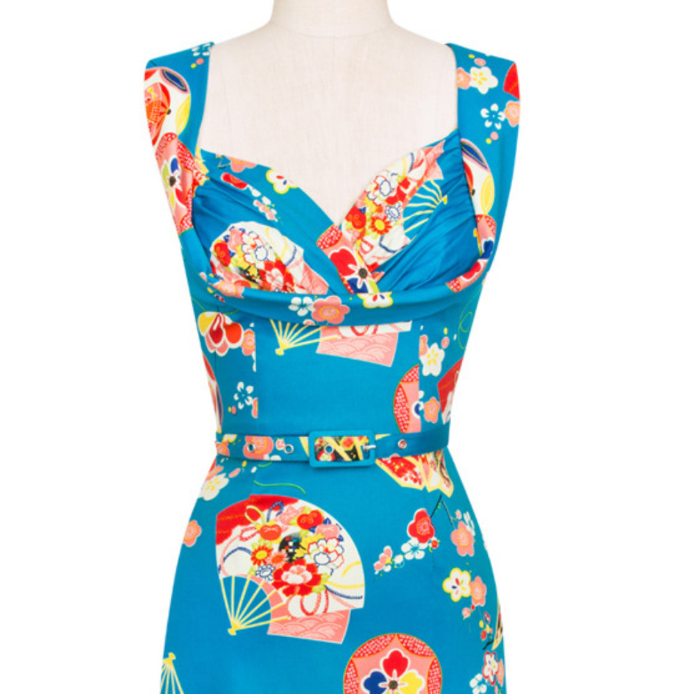 Trashy Diva Honey Child Dress Geisha Fans, NWT, 10